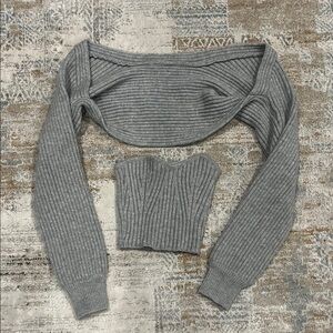 ‼️ Two-Piece Gray Sweater Set ‼️
